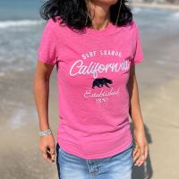 カリベア 刺繡Tシャツ バブルガムピンク