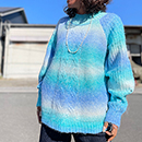 【Instagram紹介】グラデーションセーター　アクアブルー